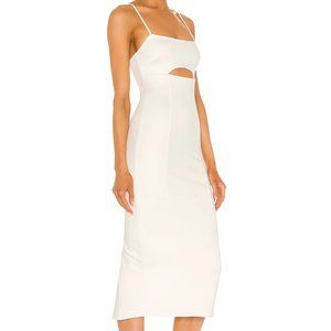h:ours Enzo Midi Dress White